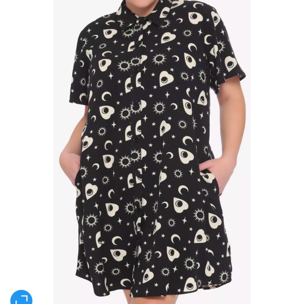Hot Topic Planchette Button Down Dress